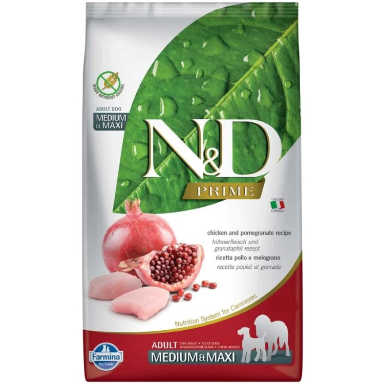 ND PRIME CHICKEN AND POMEGRANATE ADULT MEDIUM MAXI 12kg