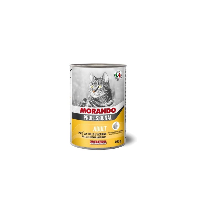 MORANDO PROFESSIONAL ADULT CAT ΚΟΤΟΠΟΥΛΟ ΚΑΙ ΓΑΛΟΠΟΥΛΑ ΠΑΤΕ 400gr