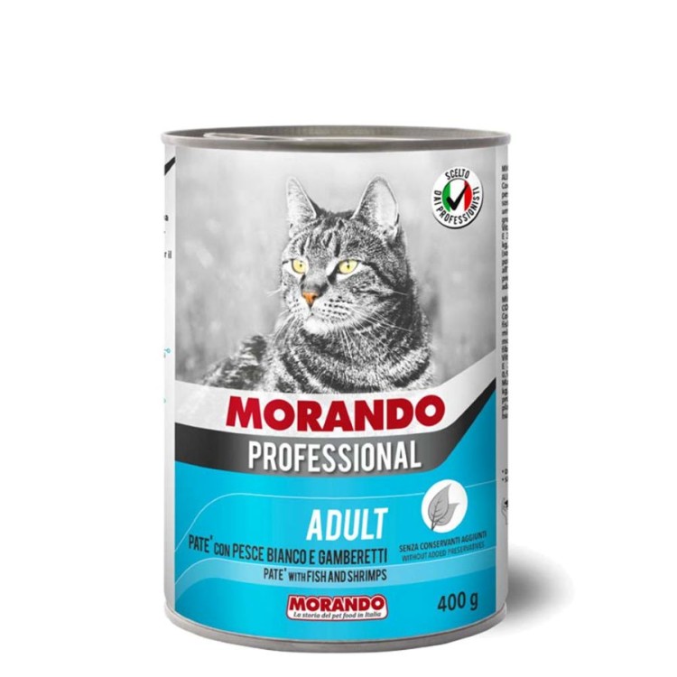 MORANDO PROFESSIONAL ADULT CAT WET FOOD ΨΑΡΙ ΚΑΙ ΓΑΡΙΔΕΣ ΠΑΤΕ 400gr