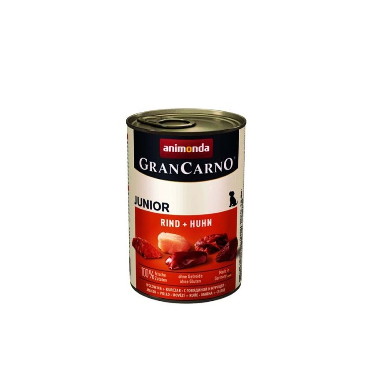 ANIMONDA GRAN CARNO JUNIOR DOG WET FOOD ΒΟΔΙΝΟ ΚΑΙ ΚΟΤΟΠΟΥΛΟ 400gr