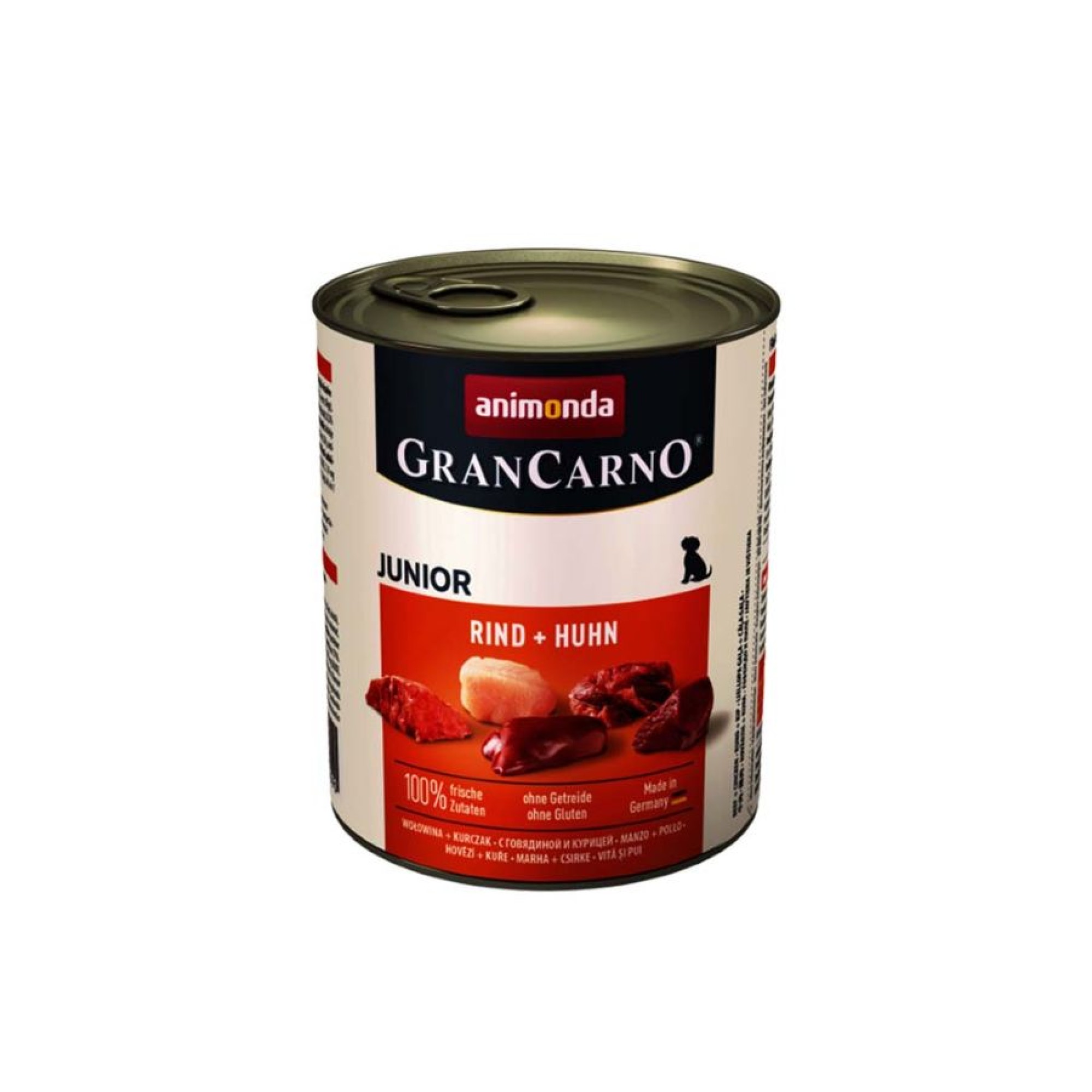 ANIMONDA GRAN CARNO JUNIOR DOG WET FOOD ΚΟΤΟΠΟΥΛΟ ΚΑΙ ΒΟΔΙΝΟ 800gr