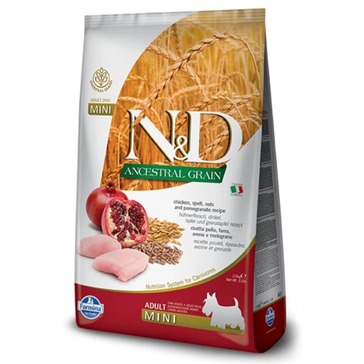 ND LOW GRAIN CHICKEN AND POMEGRANATE ADULT MINI 2.5kg ND LOW GRAIN CHICKEN AND POMEGRANATE ADULT MINI 2.5kg