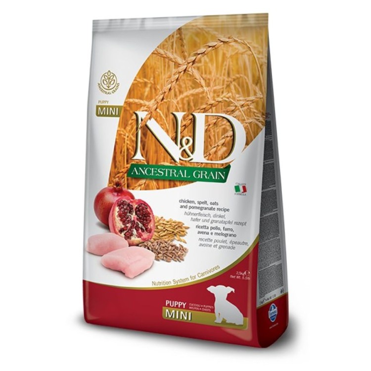 ND LOW GRAIN CHICKEN AND POMEGRANATE PUPPY MINI 2.5kg