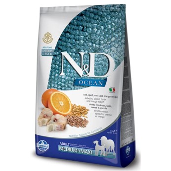 ND OCEAN LOW GRAIN COD AND ORANGE ADULT MEDIUM MAXI 12kg