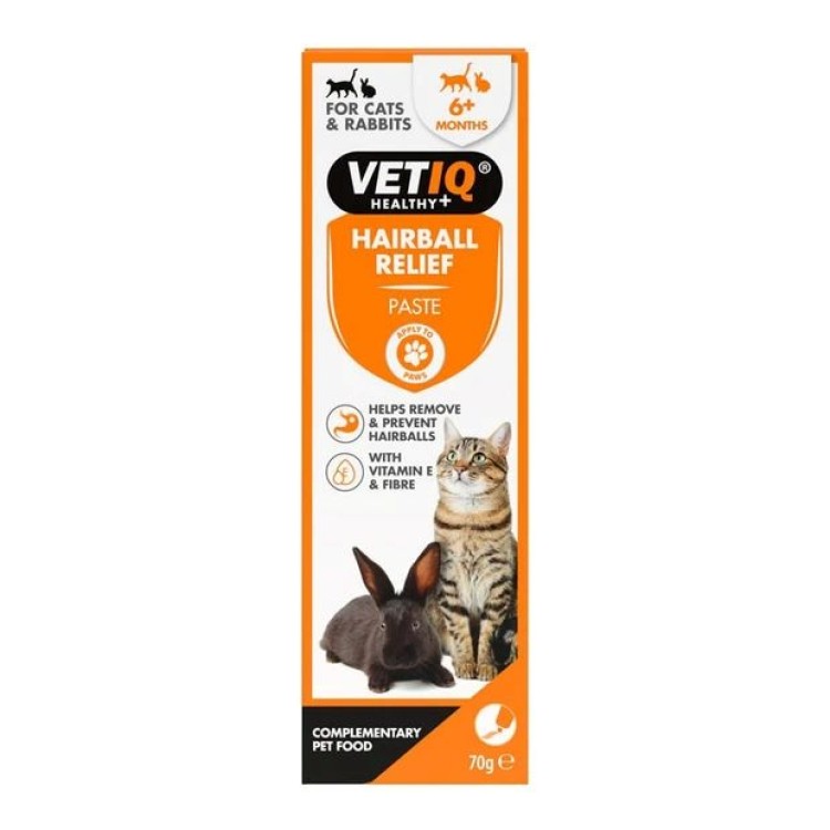 VETIQ HAIRBALL RELIED ΠΑΣΤΑ ΓΙΑ ΤΡΙΧΟΜΠΑΛΕΣ ΓΑΤΑΣ ΚΑΙ ΚΟΥΝΕΛΙΟΥ 70gr