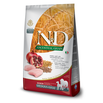 ND LOW GRAIN CHICKEN AND POMEGRANATE SENIOR MEDIUM MAXI 12kg