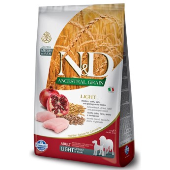 ND LOW GRAIN CHICKEN AND POMEGRANATE ADULT LIGHT MEDIUM MAXI 12kg