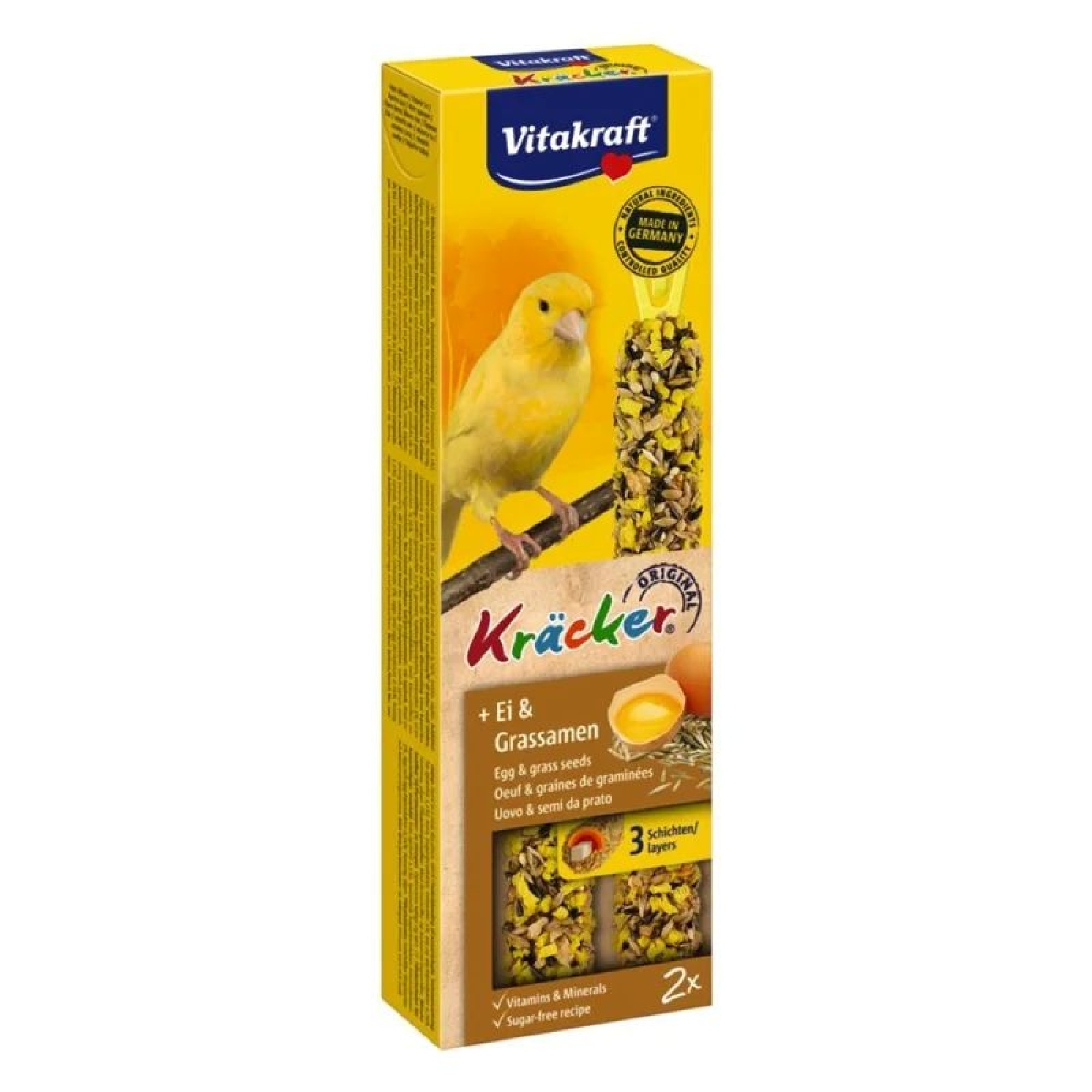 VITAKRAFT KRACKER DUO ΓΙΑ ΚΑΝΑΡΙΝΙΑ ΑΥΓΟ ΚΑΙ ΣΠΟΡΟΙ 2τμχ 60gr