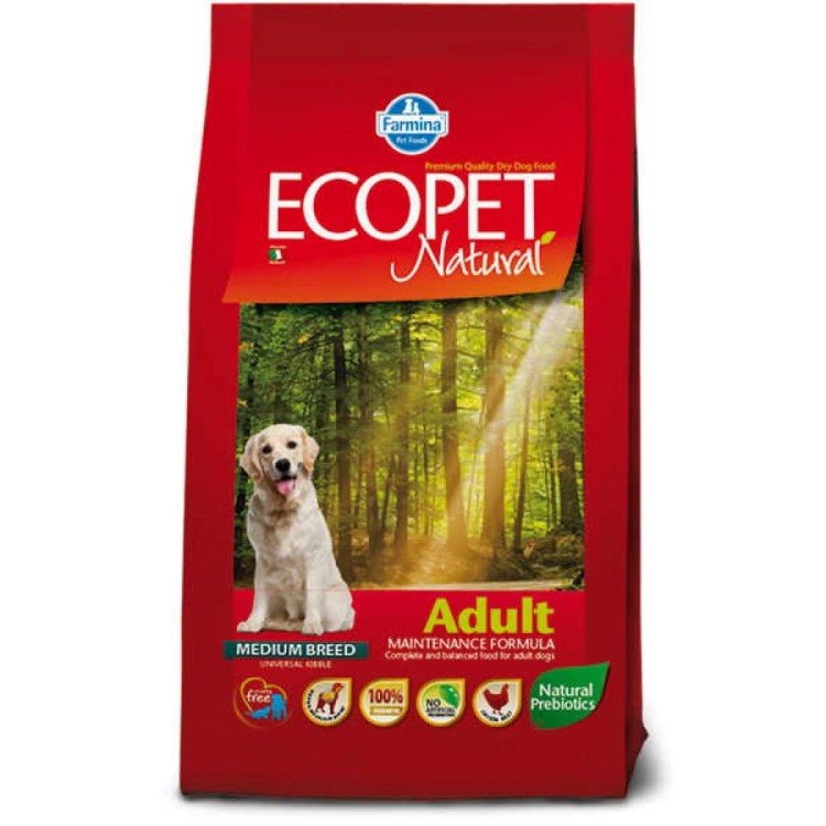 FARMINA ECOPET NATURAL ADULT MEDIUM DOG 12kg ΚΑΙ 2kg ΔΩΡΟ