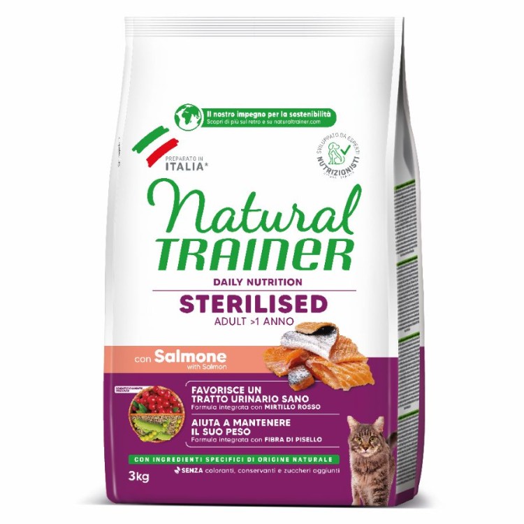 NATURAL TRAINER STERILIZED ADULT CAT ΣΟΛΟΜΟΣ 3kg NATURAL TRAINER STERILIZED ADULT CAT ΣΟΛΟΜΟΣ 3kg
