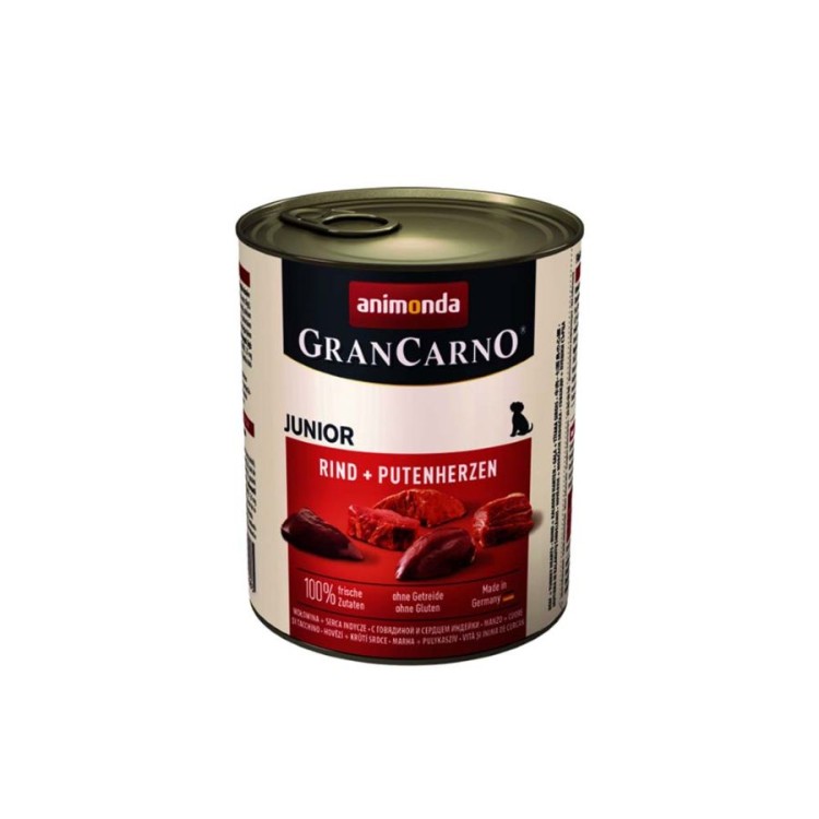 ANIMONDA GRAN CARNO JUNIOR DOG WET FOOD ΚΑΡΔΙΑ ΒΟΔΙΝΟΥ KAI ΓΑΛΟΠΟΥΛΑ 800gr