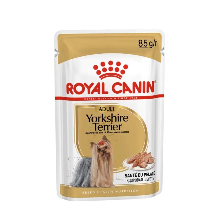 ROYAL CANIN YORKSHIRE TERRIER ADULT DOG PATE POUCH 85gr