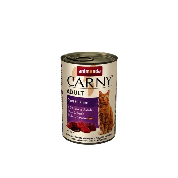ANIMONDA CARNY GRAIN FREE ADULT CAT WET FOOD ΒΟΔΙΝΟ ΚΑΙ ΑΡΝΙ 400gr