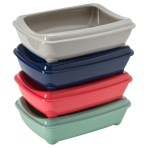 PET CAMELOT MODERNA ΑΝΟΙΧΤΗ ΛΕΚΑΝΗ ΓΑΤΑΣ ΜΠΛΕ ΜΕ ΠΡΟΣΤΑΤΕΥΤΙΚΟ ΠΛΑΙΣΙΟ 50x37cm