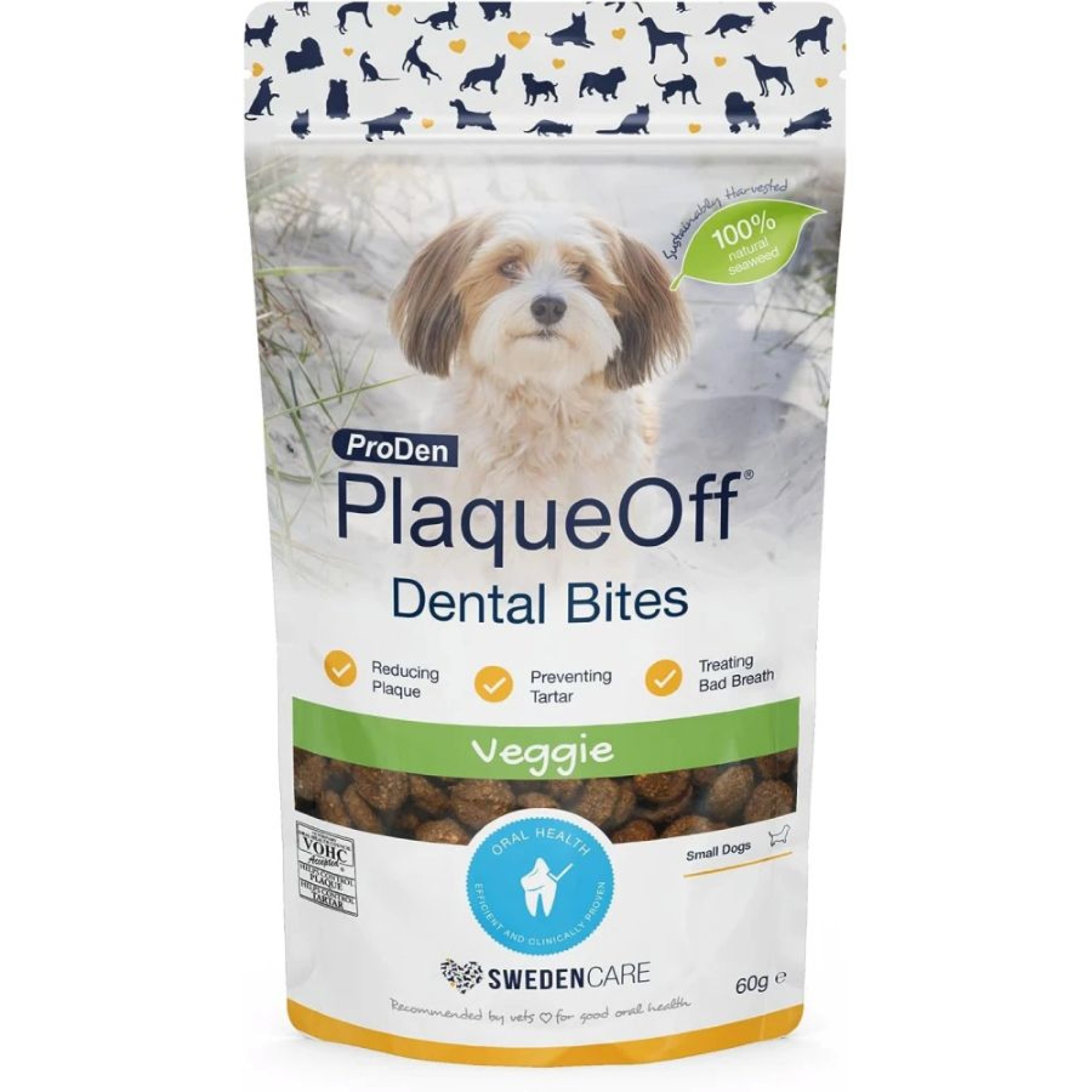 PLAQUE OFF PRODEN DENTAL BITES SMALL BREED DOGS 60gr