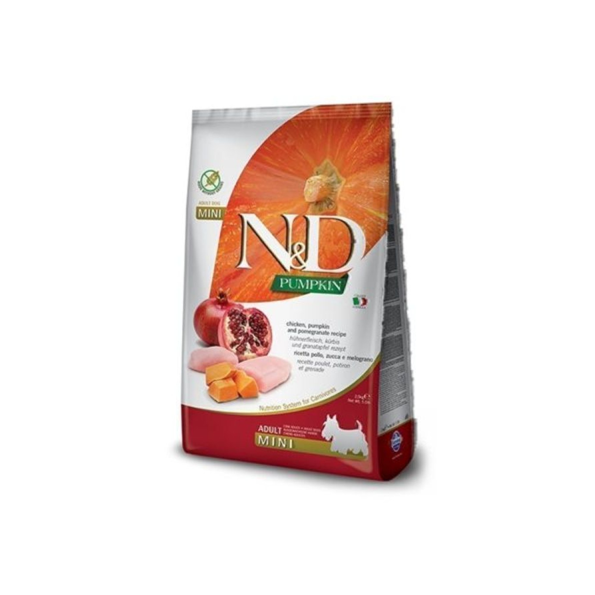 ND GRAIN FREE PUMPKIN CHICKEN AND POMEGRANATE ADULT DOG MINI 800gr