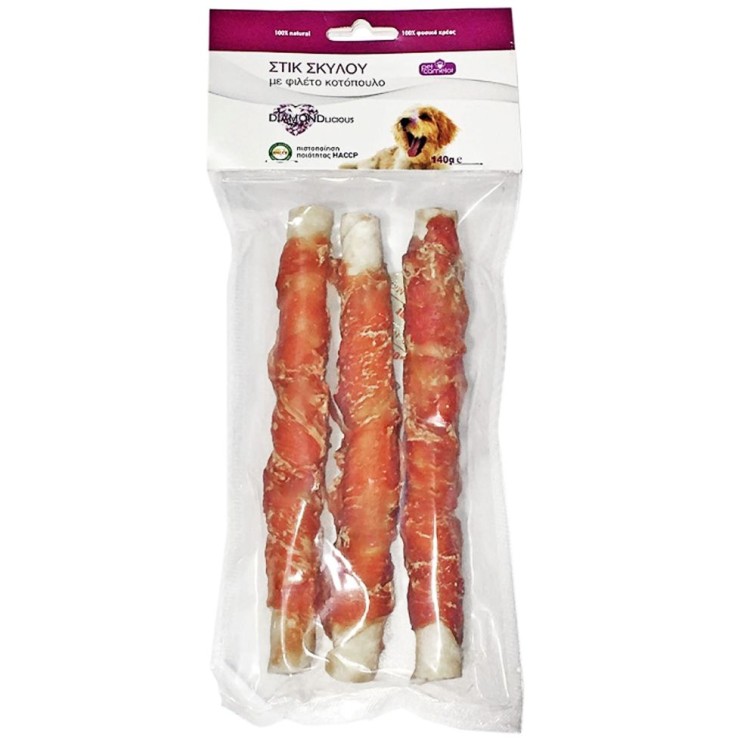 PET CAMELOT DIAMONDLICIOUS STICK ΣΚΥΛΟΥ ΦΙΛΕΤΟ ΚΟΤΟΠΟΥΛΟ 3pcs 140gr PET CAMELOT DIAMONDLICIOUS STICK ΣΚΥΛΟΥ ΦΙΛΕΤΟ ΚΟΤΟΠΟΥΛΟ 3pcs 140gr