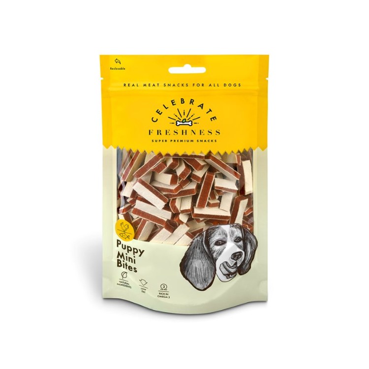 ΛΙΧΟΥΔΙΕΣ ΣΚΥΛΟΥ CELEBRATE FRESHNESS PUPPY MINI BITES ΚΟΤΟΠΟΥΛΟ 100gr