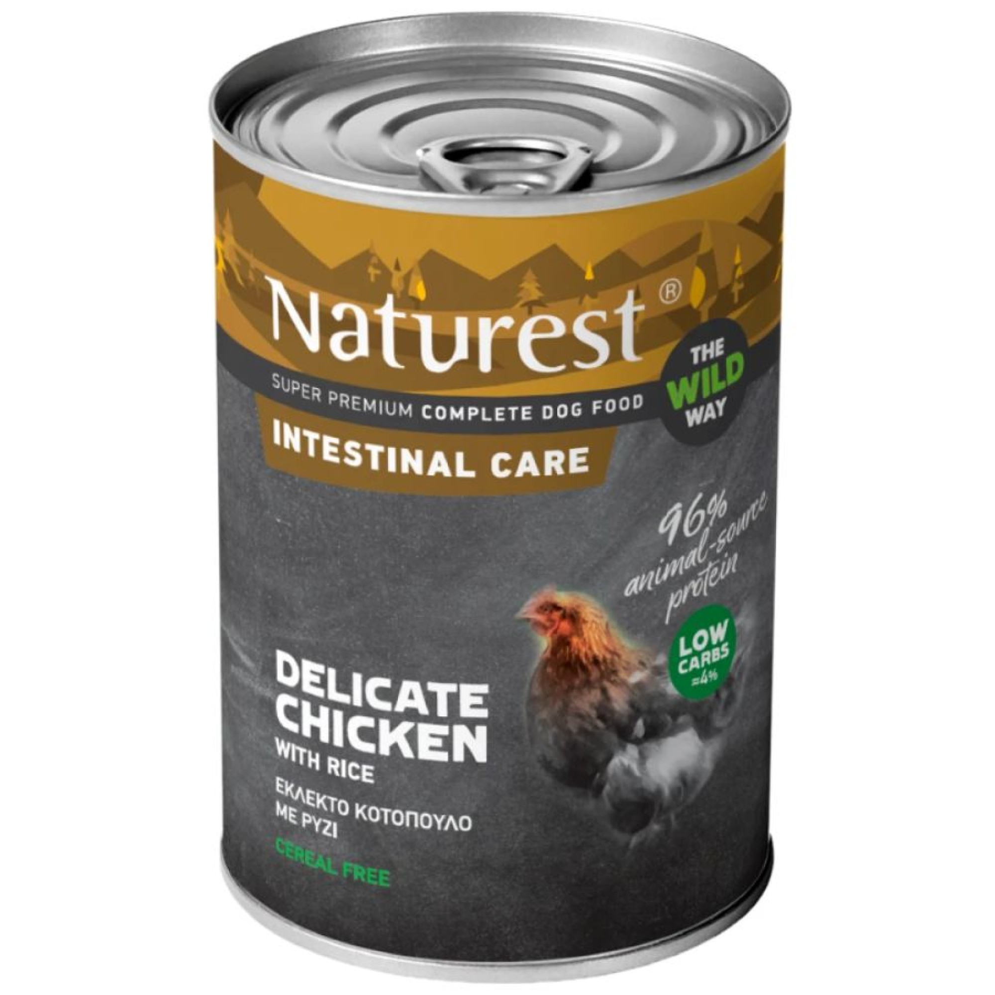 NATUREST INTESTINAL CARE ADULT DOG WET FOOD ΚΟΤΟΠΟΥΛΟ ΡΥΖΙ 400gr