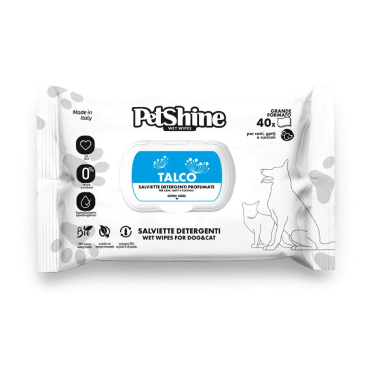 PETSHINE ΥΓΡΑ ΜΑΝΤΙΛΑΚΙΑ ΚΑΘΑΡΙΣΜΟΥ TALCO 40pcs