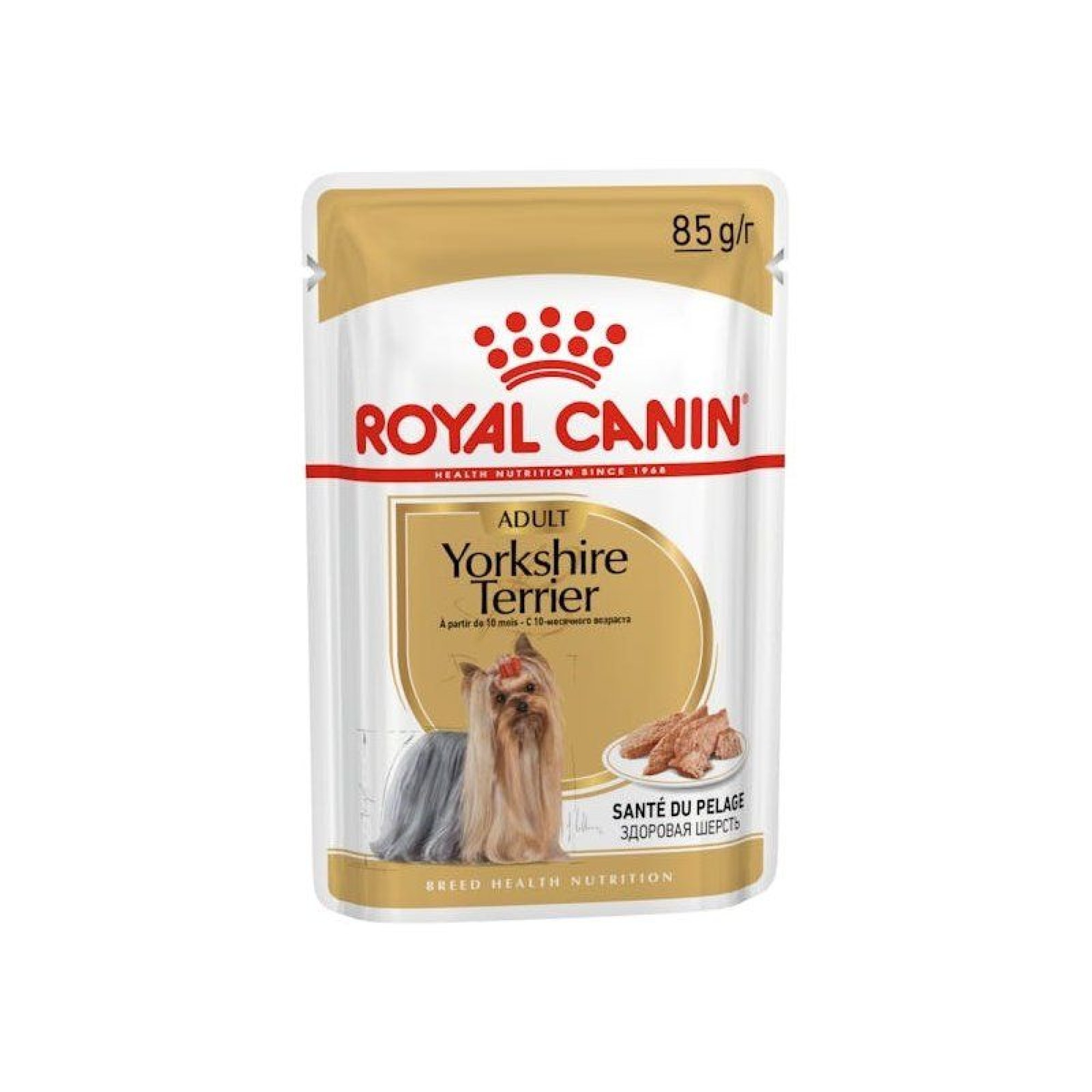 ROYAL CANIN YORKSHIRE TERRIER ADULT DOG PATE POUCH 12x85gr