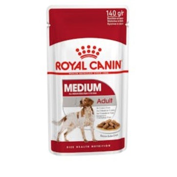 ROYAL CANIN MEDIUM ADULT DOG CHUNKS IN GRAVY POUCH 140gr