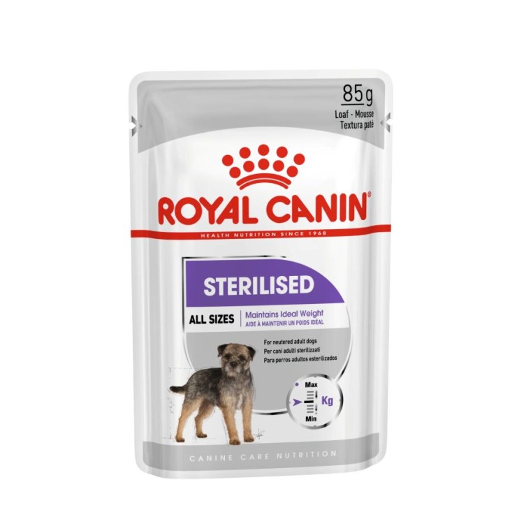 ROYAL CANIN STERILISED ALL SIZES DOGS LOAF IN SAUCE POUCH 85gr