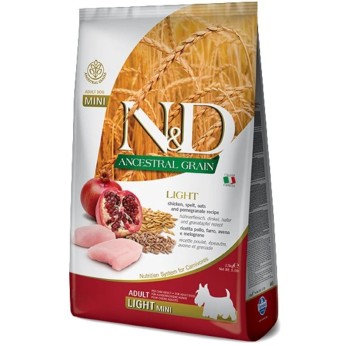 ND LOW GRAIN CHICKEN AND POMEGRANATE LIGHT ADULT MINI 2.5kg
