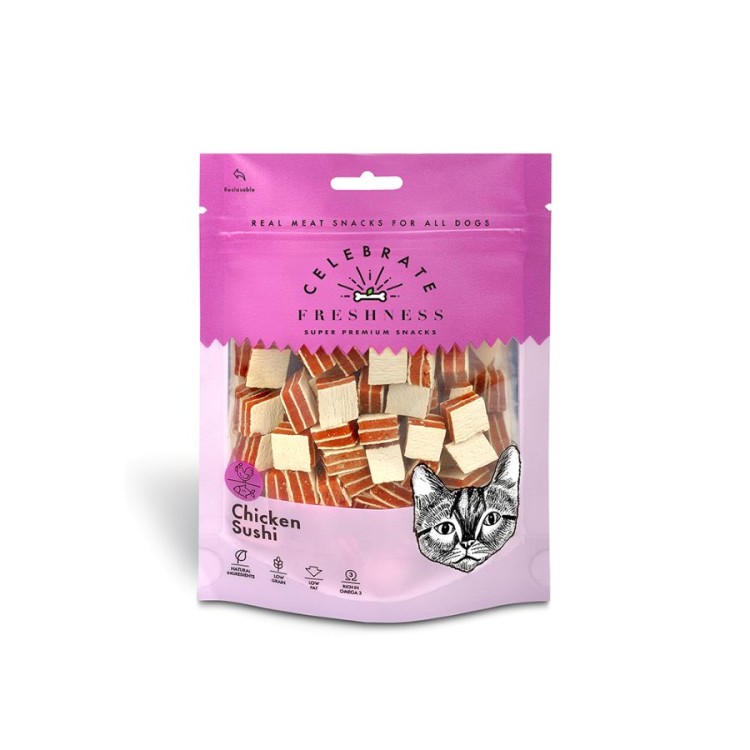 CELEBRATE FRESHNESS SUSHI CAT BITES ΚΟΤΟΠΟΥΛΟ 50gr CELEBRATE FRESHNESS SUSHI CAT BITES ΚΟΤΟΠΟΥΛΟ 50gr