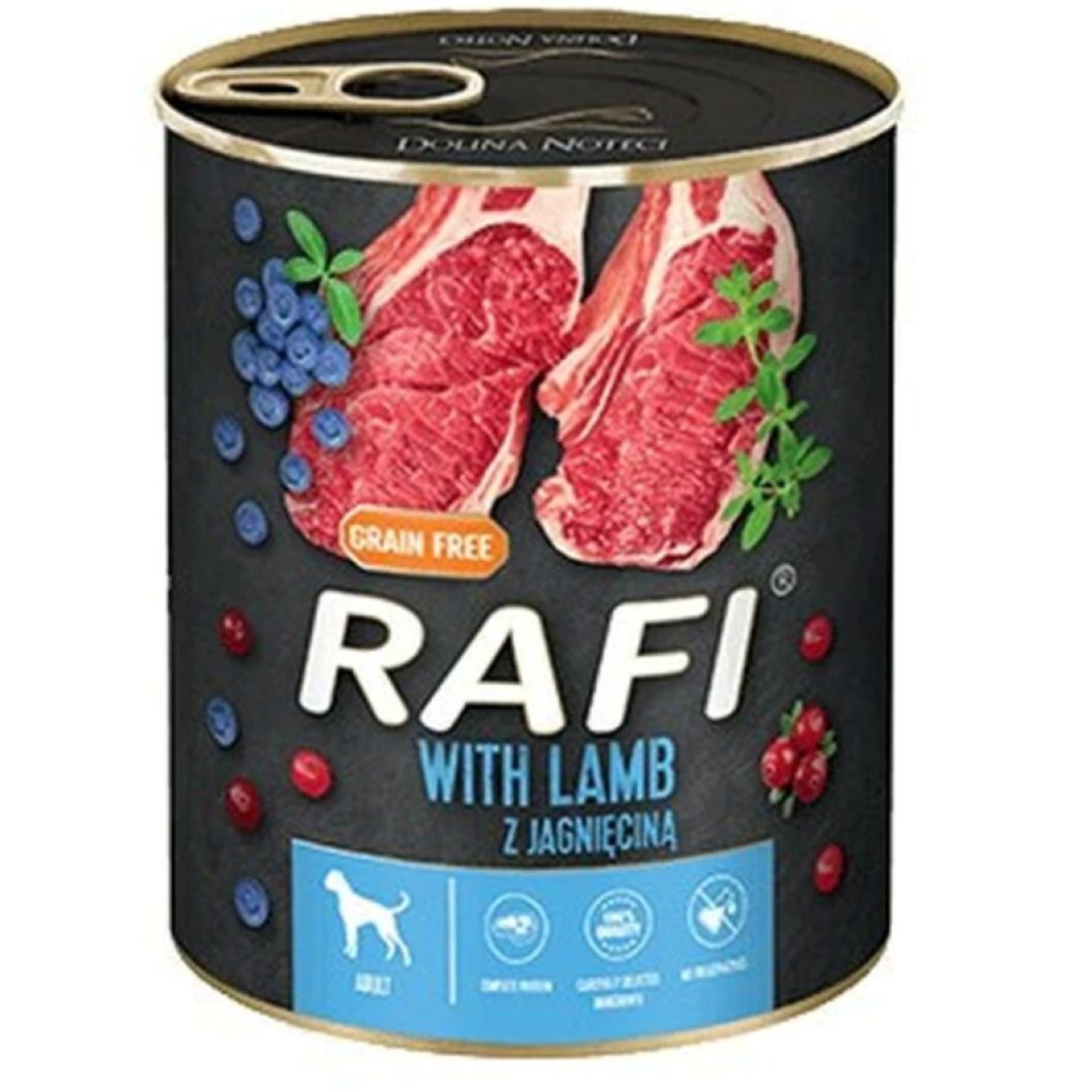 RAFI ADULT DOG WET FOOD ΑΡΝΙ BLUEBERRY AND CRANBERRY ΠΑΤΕ 800gr