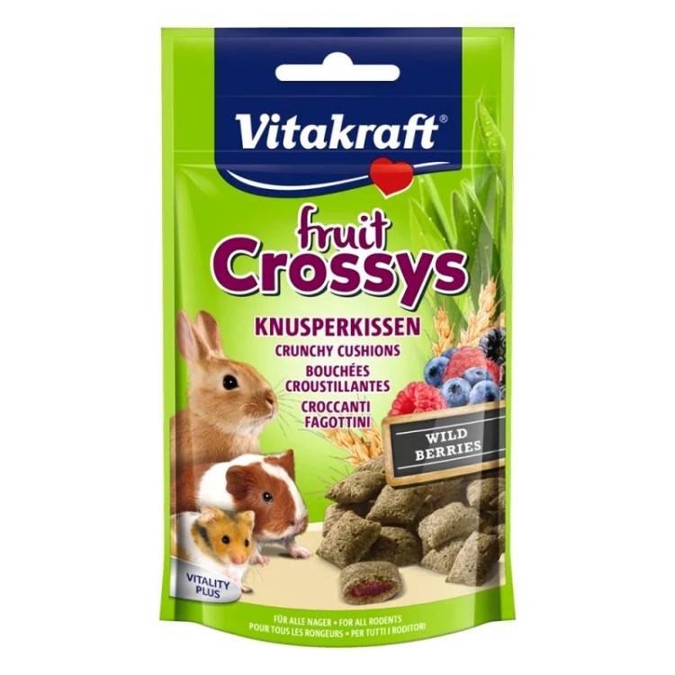 VITAKRAFT FRUIT CROSSYS ΛΙΧΟΥΔΙΕΣ ΤΡΩΚΤΙΚΩΝ ME ΑΓΡΙΑ ΜΟΥΡΑ 50gr