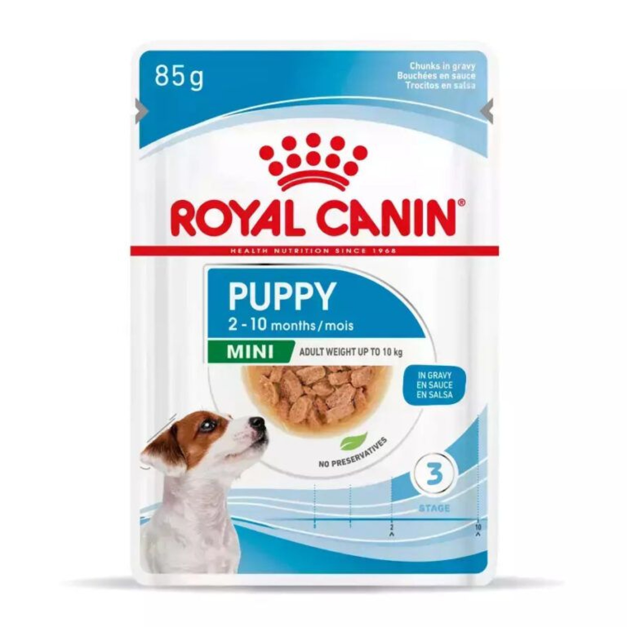 ROYAL CANIN PUPPY DOG MINI CHUNKS IN GRAVY POUCH 85gr