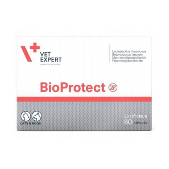 VETEXPERT BIOPROTECT 60 ΚΑΨΟΥΛΕΣ ΚΑΤΑ ΤΗΣ ΔΙΑΡΡΟΙΑΣ ΓΙΑ ΣΚΥΛΟΥΣ ΚΑΙ ΓΑΤΕΣ