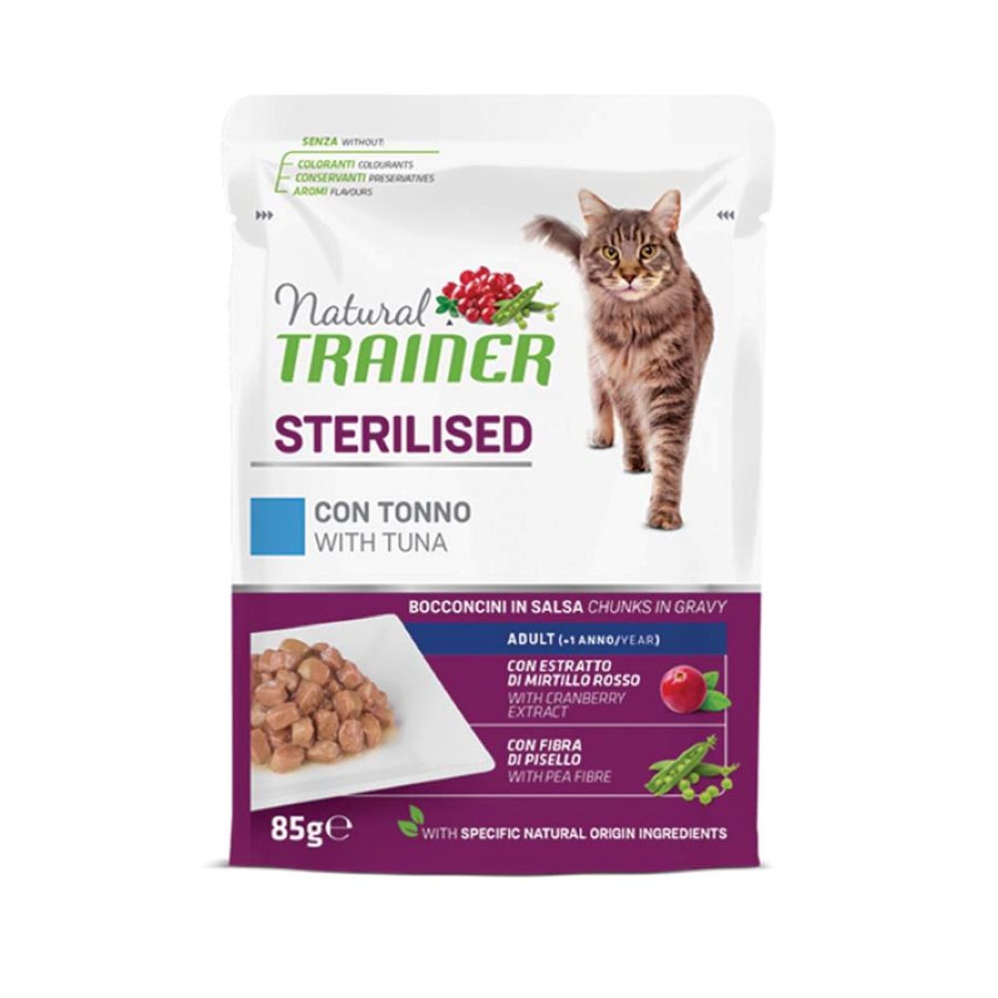 NATURAL TRAINER CHUNKS IN GRAVY STERILISED ADULT CAT ΤΟΝΟΣ 85gr
