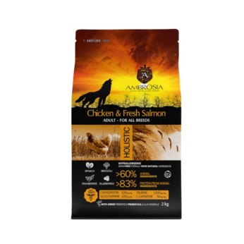 AMBROSIA GRAIN FREE ADULT DOG ALL BREEDS CHICKEN AND FRESH SALMON 12kg AMBROSIA GRAIN FREE ADULT DOG ALL BREEDS CHICKEN AND FRESH SALMON 12kg