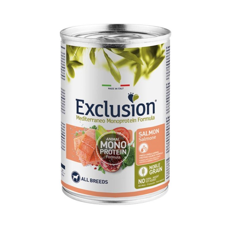 EXCLUSION MEDITERRANEO NOBLE GRAIN SALMON ADULT DOG ALL BREEDS 400gr EXCLUSION MEDITERRANEO NOBLE GRAIN SALMON ADULT DOG ALL BREEDS 400gr