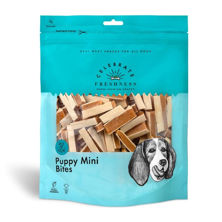 ΛΙΧΟΥΔΙΕΣ ΣΚΥΛΟΥ CELEBRATE FRESHNESS PUPPY MINI BITES ΚΟΤΟΠΟΥΛΟ ΚΑΙ ΨΑΡΙ 360gr ΛΙΧΟΥΔΙΕΣ ΣΚΥΛΟΥ CELEBRATE FRESHNESS PUPPY MINI BITES ΚΟΤΟΠΟΥΛΟ ΚΑΙ ΨΑΡΙ 360gr