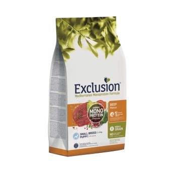 EXCLUSION MEDITERRANEO NOBLE GRAIN  BEEF PUPPY DOG SMALL BREED 7kg