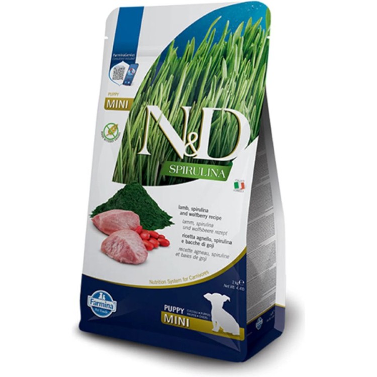 ND GRAIN FREE SPIRULINA LAMB AND WOLFBERRY PUPPY MINI 2kg