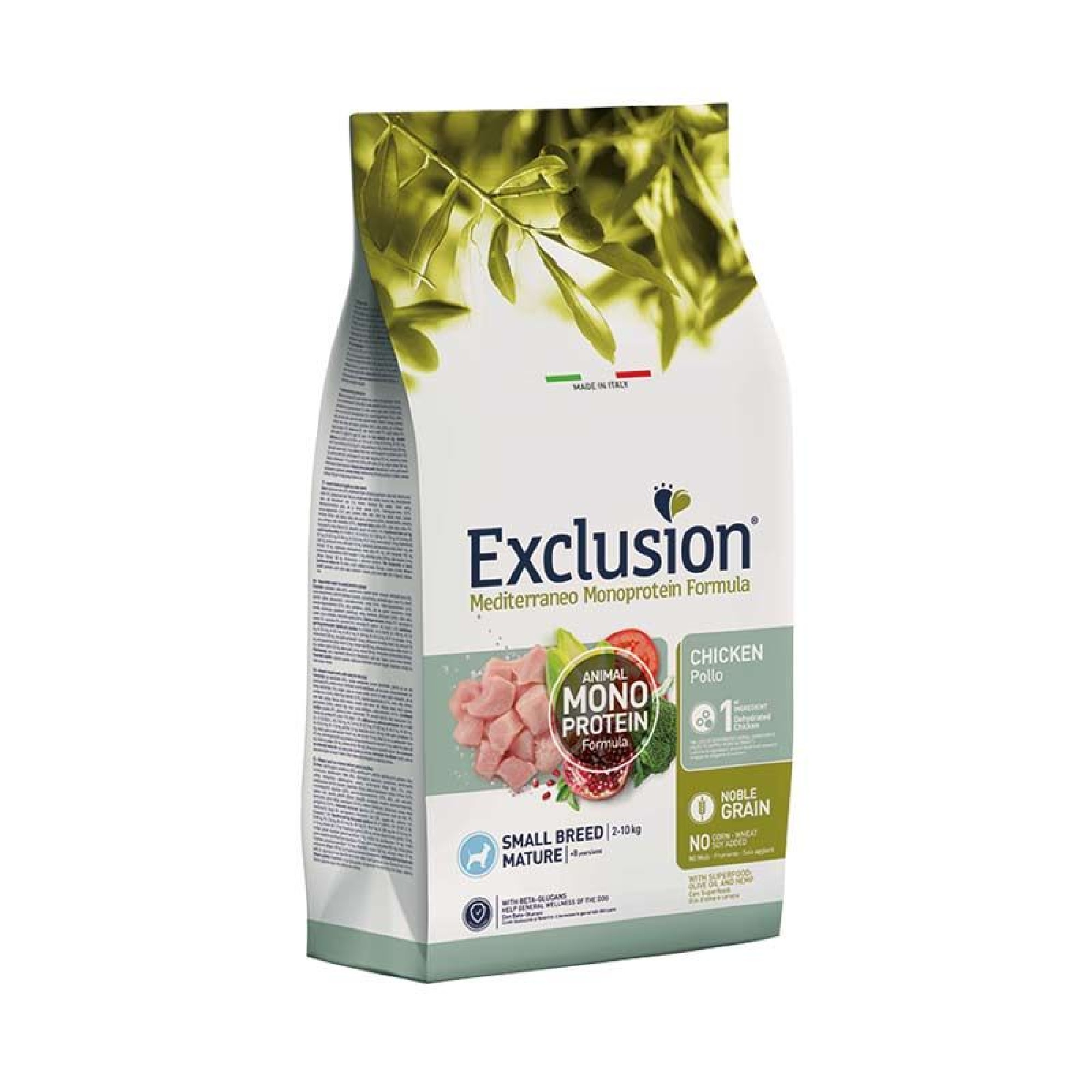 EXCLUSION MEDITERRANEO NOBLE GRAIN CHICKEN MATURE DOG SMALL BREEDS 2kg