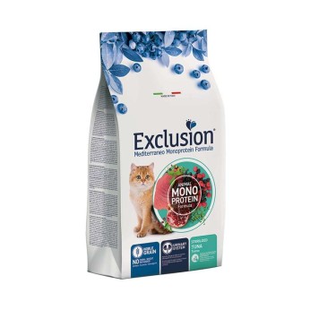 EXCLUSION MEDITERRANEO NOBLE GRAIN TUNA STERILISED ADULT CAT 300gr EXCLUSION MEDITERRANEO NOBLE GRAIN TUNA STERILISED ADULT CAT 300gr