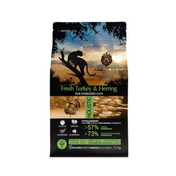 AMBROSIA GRAIN FREE ADULT CAT STERILISED FRESH TURKEY AND HERRING 5kg AMBROSIA GRAIN FREE ADULT CAT STERILISED FRESH TURKEY AND HERRING 5kg