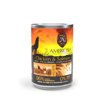 AMBROSIA GRAIN FREE ADULT DOG ΚΟΤΟΠΟΥΛΟ ΚΑΙ ΣΟΛΟΜΟΣ 400gr AMBROSIA GRAIN FREE ADULT DOG ΚΟΤΟΠΟΥΛΟ ΚΑΙ ΣΟΛΟΜΟΣ 400gr