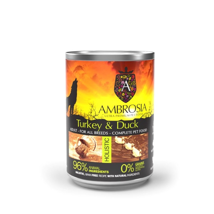 AMBROSIA GRAIN FREE ADULT DOG SENSITIVE ΓΑΛΟΠΟΥΛΑ ΚΑΙ ΠΑΠΙΑ 400gr