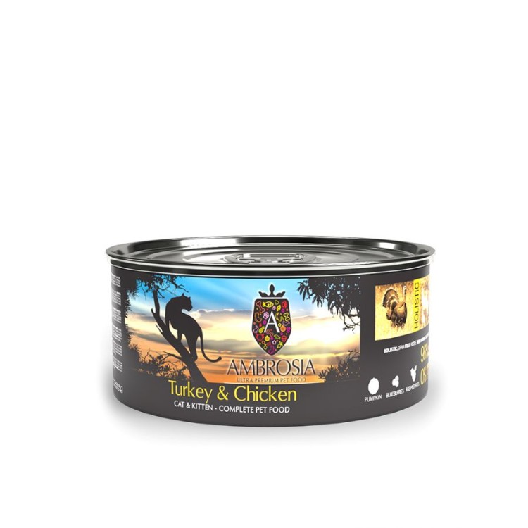 AMBROSIA GRAIN FREE CAT AND KITTEN ΓΑΛΟΠΟΥΛΑ ΚΑΙ ΚΟΤΟΠΟΥΛΟ 150gr