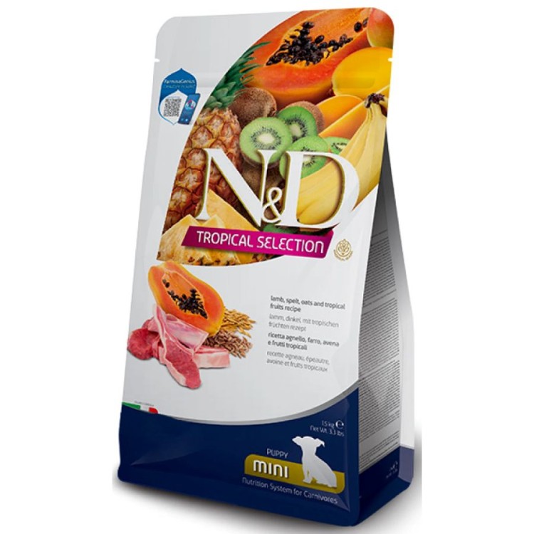 ND DOG TROPICAL SELECT LAMB PUPPY MINI 1.5kg ND DOG TROPICAL SELECT LAMB PUPPY MINI 1.5kg