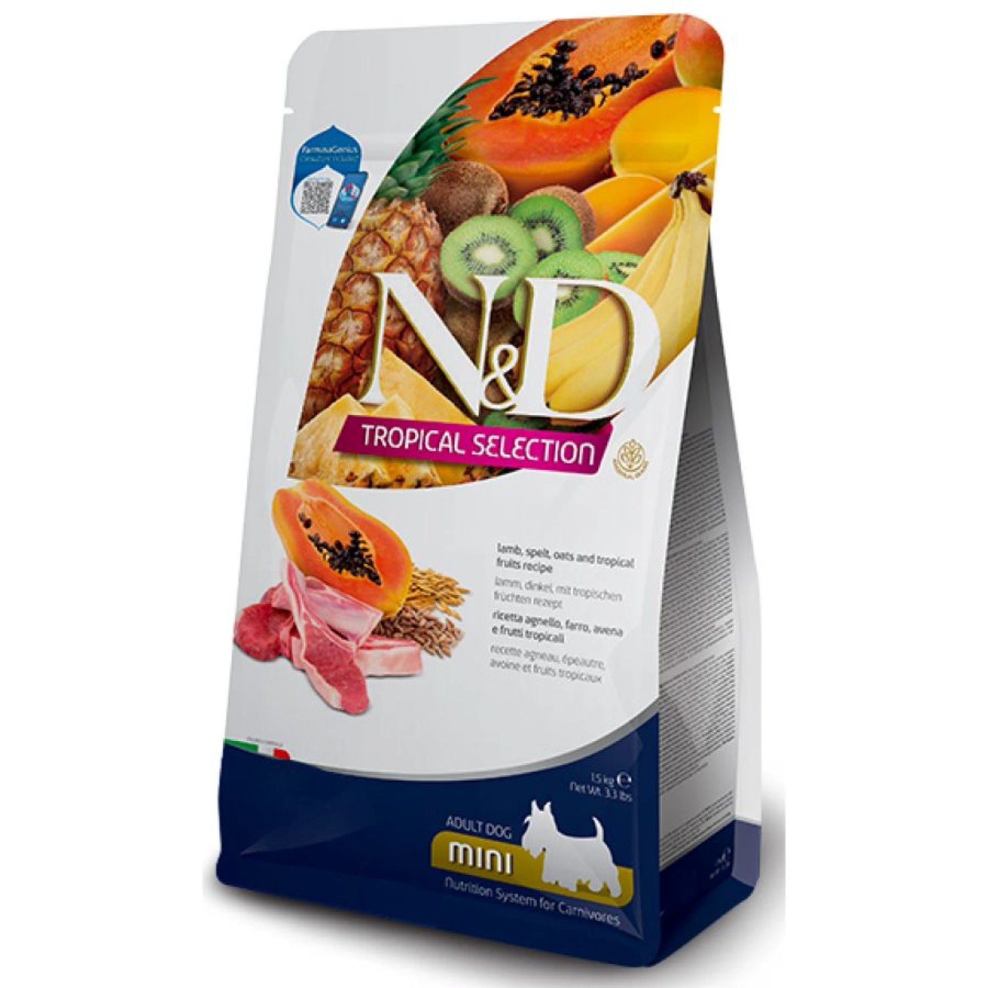 ND DOG TROPICAL SELECT LAMB ADULT MINI 1.5kg