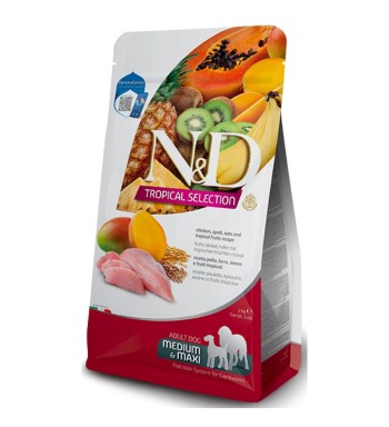 ND DOG TROPICAL SELECT CHICKEN ADULT MEDIUM MAXI 10kg ND DOG TROPICAL SELECT CHICKEN ADULT MEDIUM MAXI 10kg