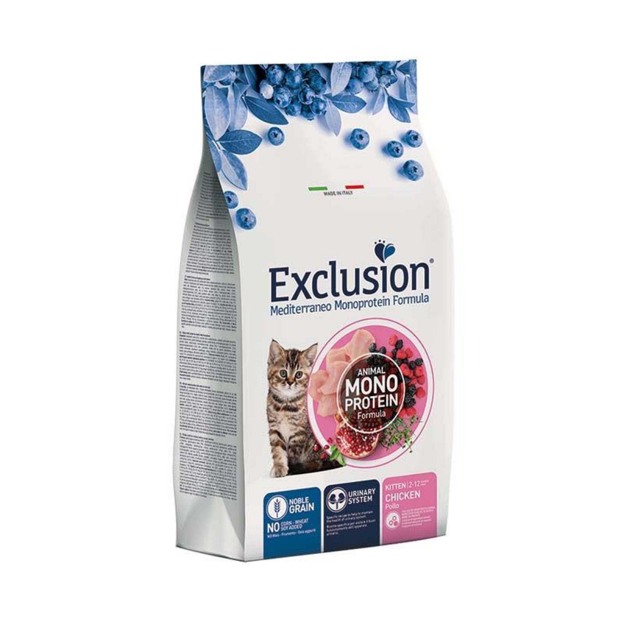 EXCLUSION MEDITERRANEO NOBLE GRAIN CHICKEN KITTEN CAT 300gr
