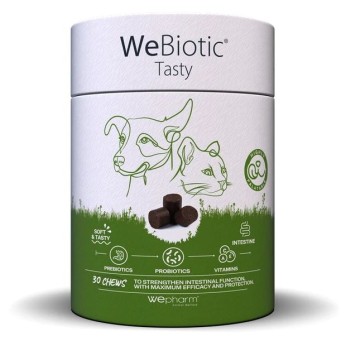 WEPHARM WEBIOTIC TASTY ΣΥΜΠΛΗΡΩΜΑ ΔΙΑΤΡΟΦΗΣ ΓΙΑ ΤΟ ΠΕΠΤΙΚΟ ΓΙΑ ΣΚΥΛΟΥΣ ΚΑΙ ΓΑΤΕΣ 30 CHEWS